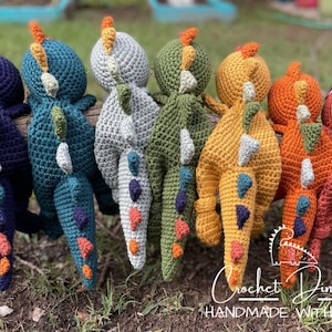 Tinysaurus Snugglers | Bohosaurus Lovey | Crochet Lovey | Crochet Dinosaur | Crochet Toy Dino | Gift | Snuggy | Rainbow Dinosaur Baby Shower