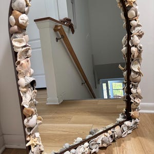 Custom Shell frame mirror, hanging; 30x40