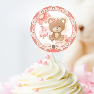 È una decorazione per cupcake per ragazze, decorazione per feste per baby shower, download istantaneo