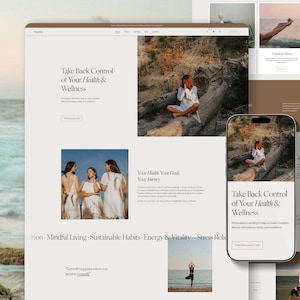 Squarespace 7.1 Template | Coach, Therapist & Wellness | Modern Website Design with Blog