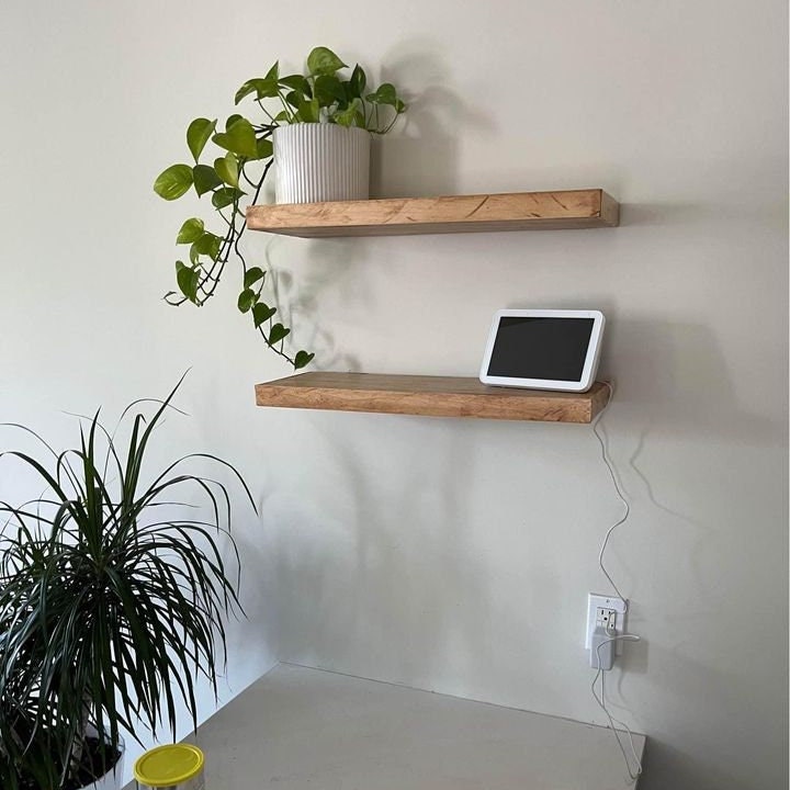 3ft long Floating Shelf from Reclaimed Hewn Barn Beam agrohort.ipb