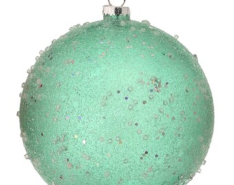 150mm Dent In Dot Glittered Ball Ornament
