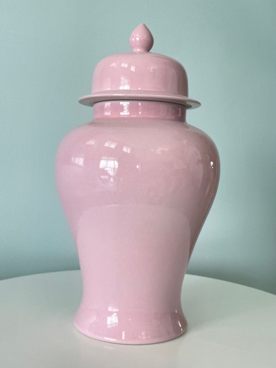 Blush Pink Porcelain Temple Jar Etsy