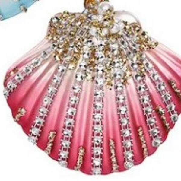 Jeweled Scallop Ornament