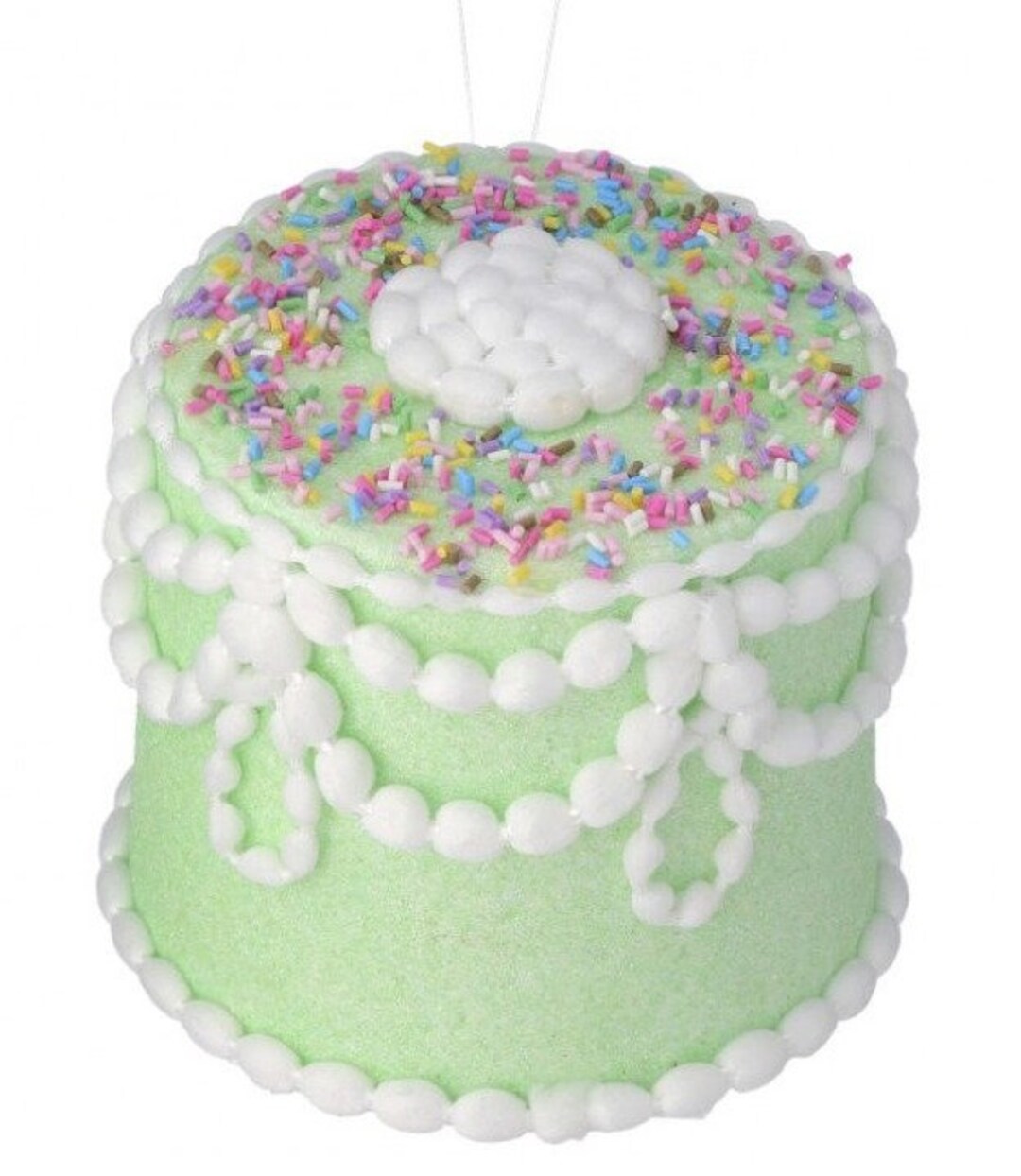 5 Pastel Green Candy Decorated Cake Ornament Etsy