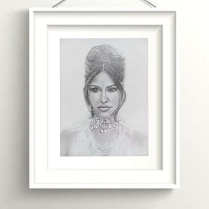 Ritratto personalizzato dallo foto, disegno originale a matita sulla carta specializzata
