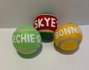 Personalised Dog tennis ball