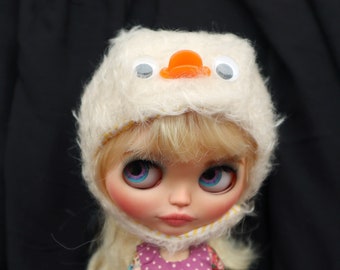 white duck helmet for Blythe animal hat bear hat for Blythehat for custom Blythe dollclothes blytheclothes outfit for Blythe