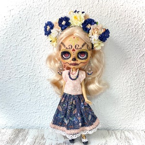 Catrina outfit calavera Blythe custom doll