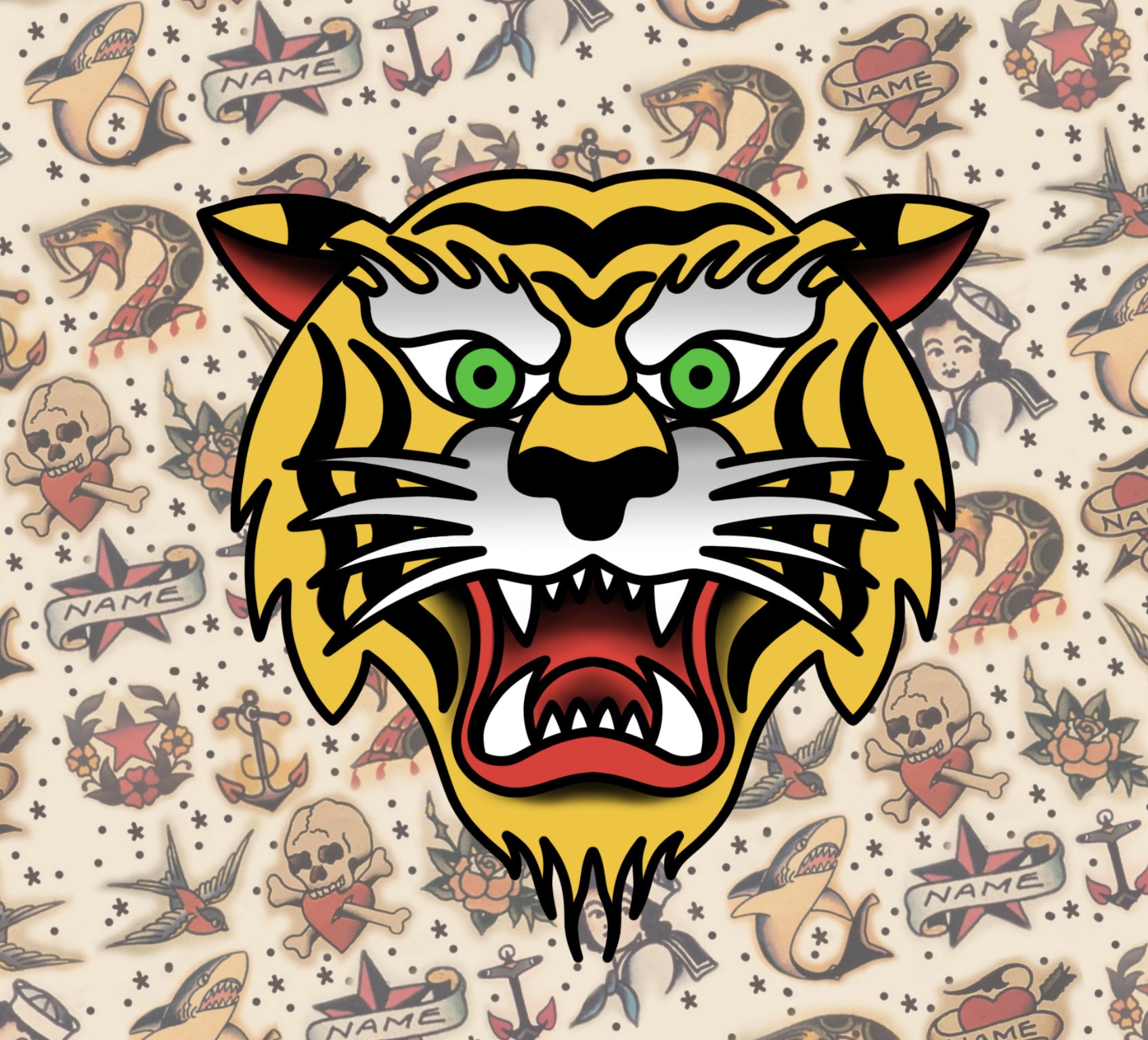 Lion Old School tattoo Sailor Tattoos Flash PNG 1024x1024px Lion Art  Big Cats Carnivoran Cat Like