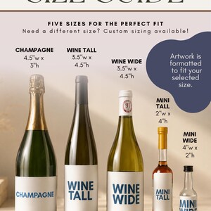 Etiqueta de vino personalizada para anuncio de bebé Diseño de lazo coqueto personalizado Anuncio de embarazo Etiqueta adhesiva de champán para caja de regalo de abuelos imagen 10