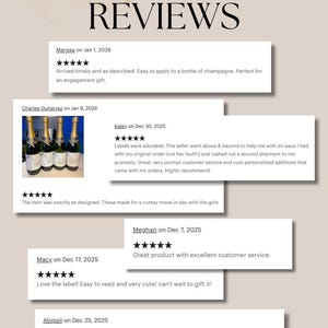 Etiqueta de vino personalizada para anuncio de bebé Diseño de lazo coqueto personalizado Anuncio de embarazo Etiqueta adhesiva de champán para caja de regalo de abuelos imagen 16