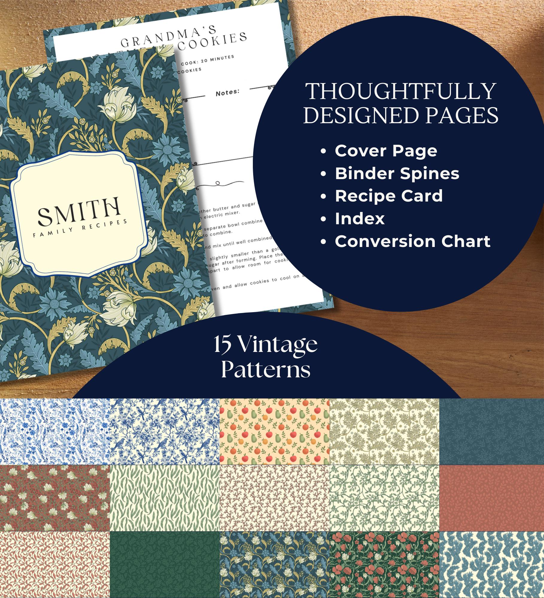 Editable Recipe Book Digital Download Canva Template Cookbook Binder ...