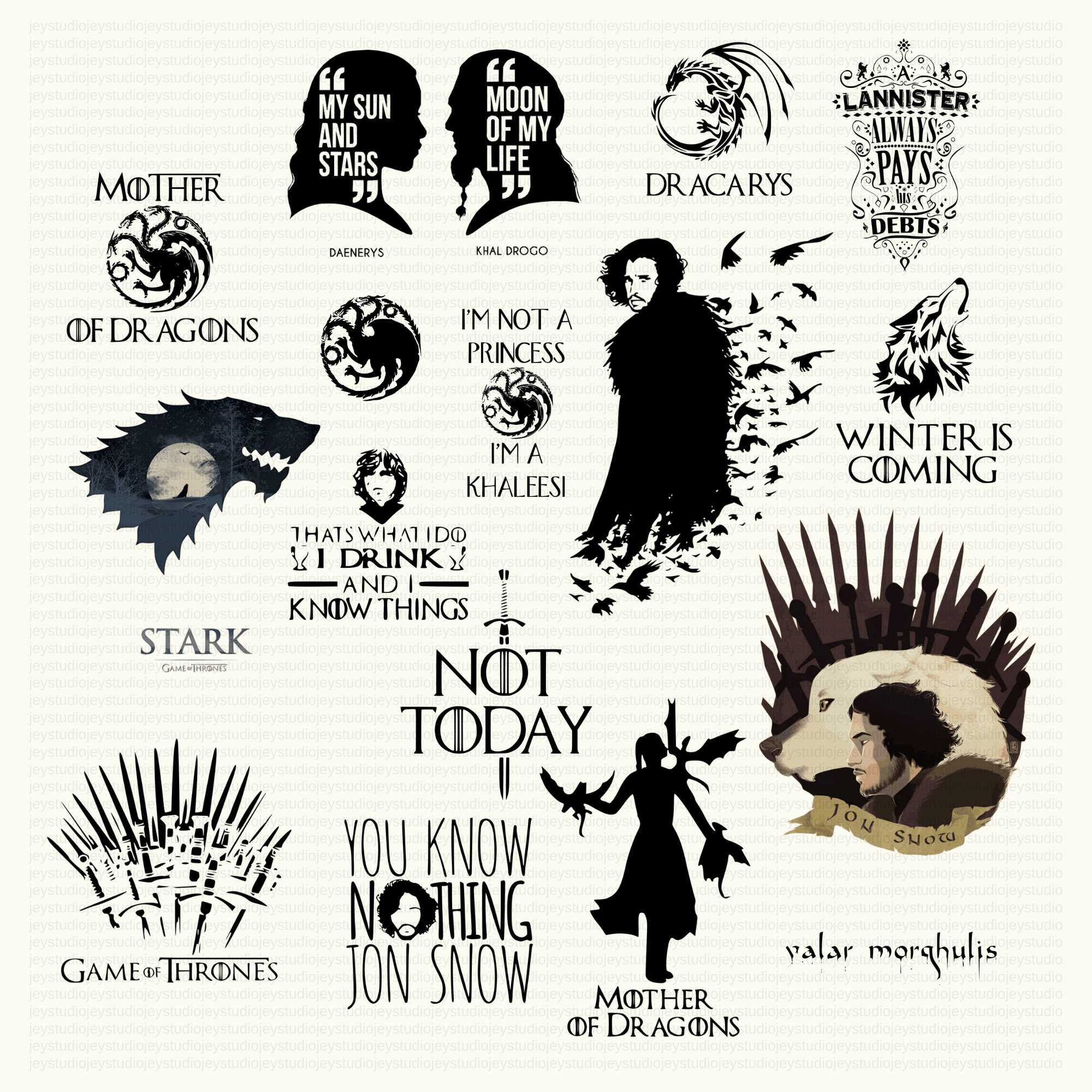 Game Of Thrones Logo Svg, Dany Tagaryen Svg, Dragon Svg, Cricut, Cut File,  Silhouette, Decal Svg, Png, Dxf, Eps