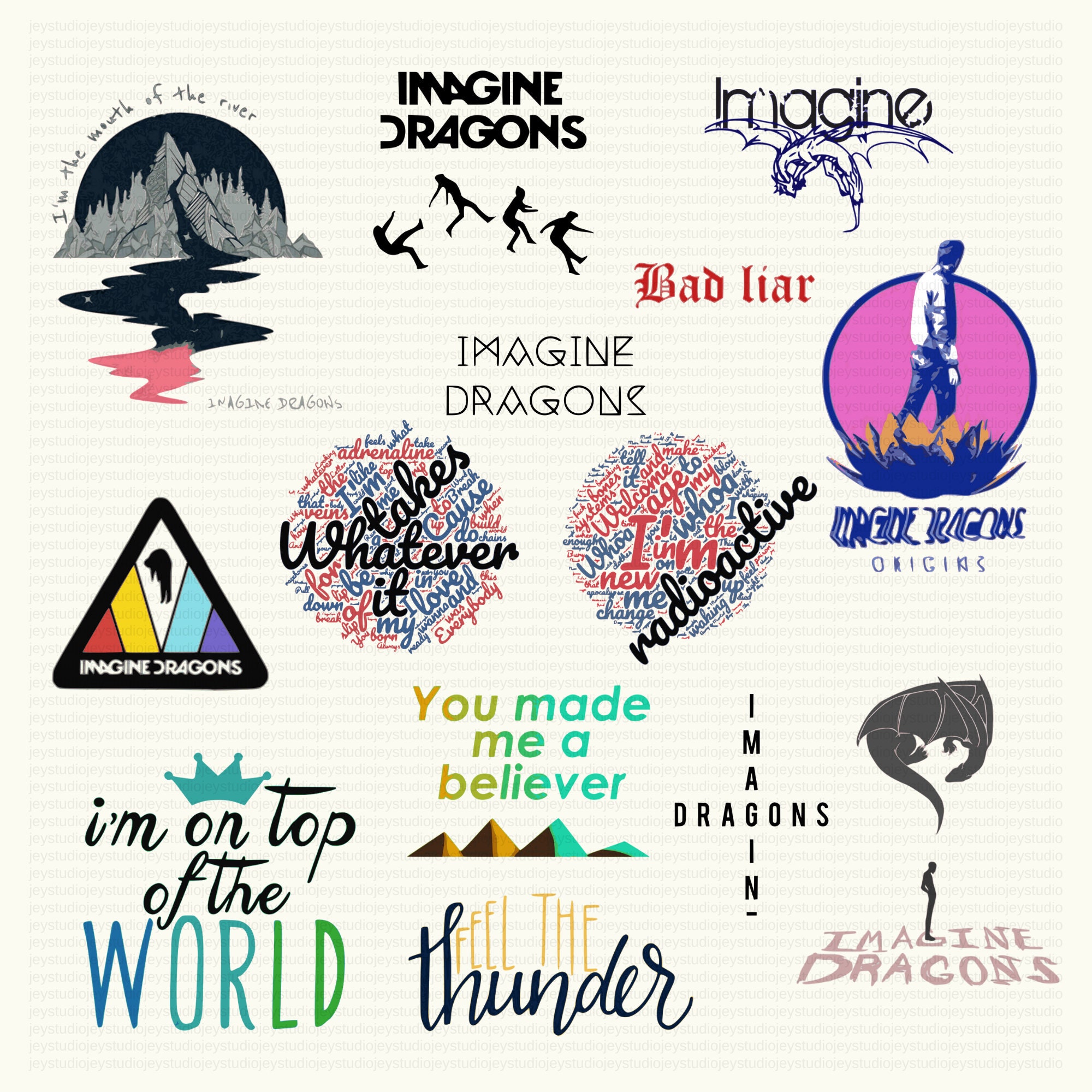 Imagine Dragons Believer Vinyl Record Song Lyric Music Wall Art