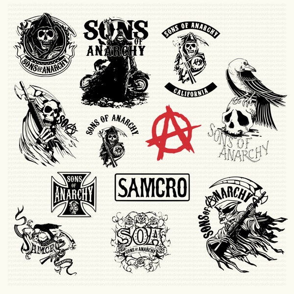 Sons Of Anarchy SVG - SAMCRO SVG Bundle - Digital Download - Instant Download - Redwood Original - Vector Art - Svg Png Dxf Eps Pdf