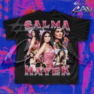 Salma Hayek 90&#39;s Bootleg Vintage Style T-Shirt | Legendary Mexican Actress
