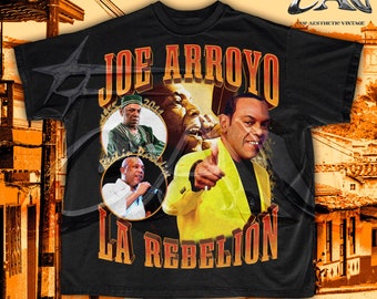 shirt Joe Arroyo La Rebelión bootleg vintage | Légende de la salsa colombienne