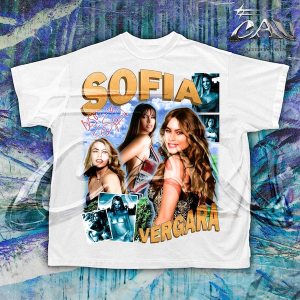 Sofia Vergara Vintage 90's Hip-Hop Bootleg Style T-Shirt | Colombian Actress