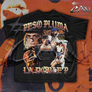 Peso Pluma La Doble P T-shirt vintage style bootleg des années 90 | Artiste Corrido mexicain