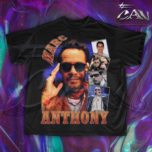 T-shirt vintage hip-hop des années 90 Bootleg de Marc Anthony | Chanteur / Acteur portoricain