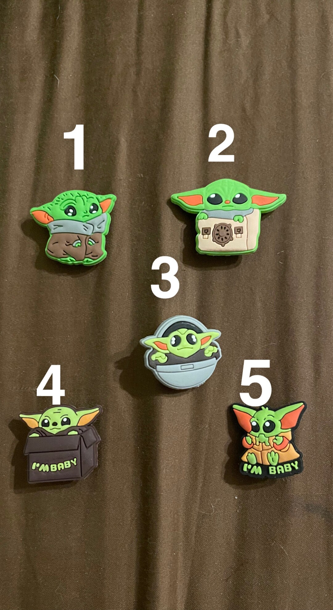 Baby Yoda Croc Charms Etsy
