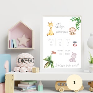 Personalised New Baby Print - Print Only, Birth Details Print, Birth Print, Birth Stats, Nursery Decor, Wall Art, Gift for Parents, mom dad
