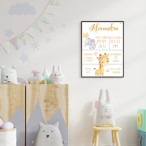 Personalised New Baby Print - Print Only, Birth Details Print, Birth Print, Birth Stats, Nursery Decor, Wall Art, Gift for Parents, mom dad