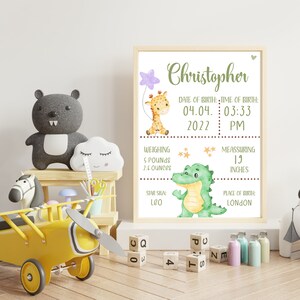 Personalised New Baby Print - Print Only, Birth Details Print, Birth Print, Birth Stats, Nursery Decor, Wall Art, Gift for Parents, mom dad