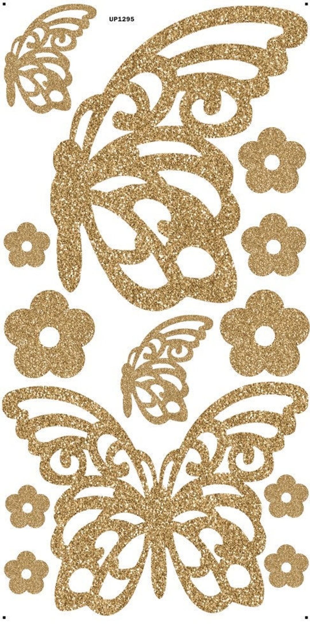 4FT TALL BUTTERFLY Gold Glitter Coroplast Cutouts Props Decorations