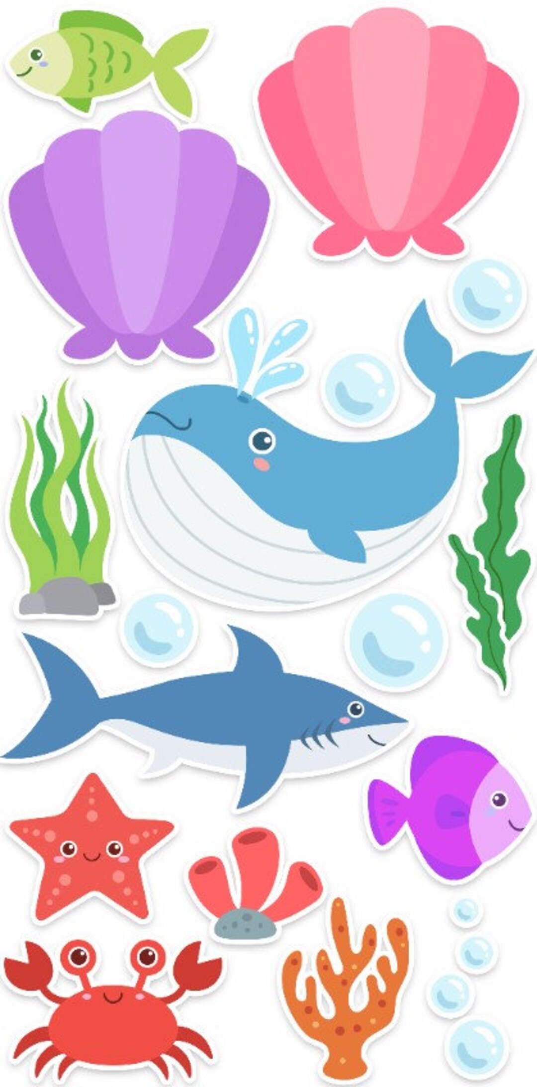 Sea Animals Creatures Ocean Life Coropolast Cutouts Party Props ...