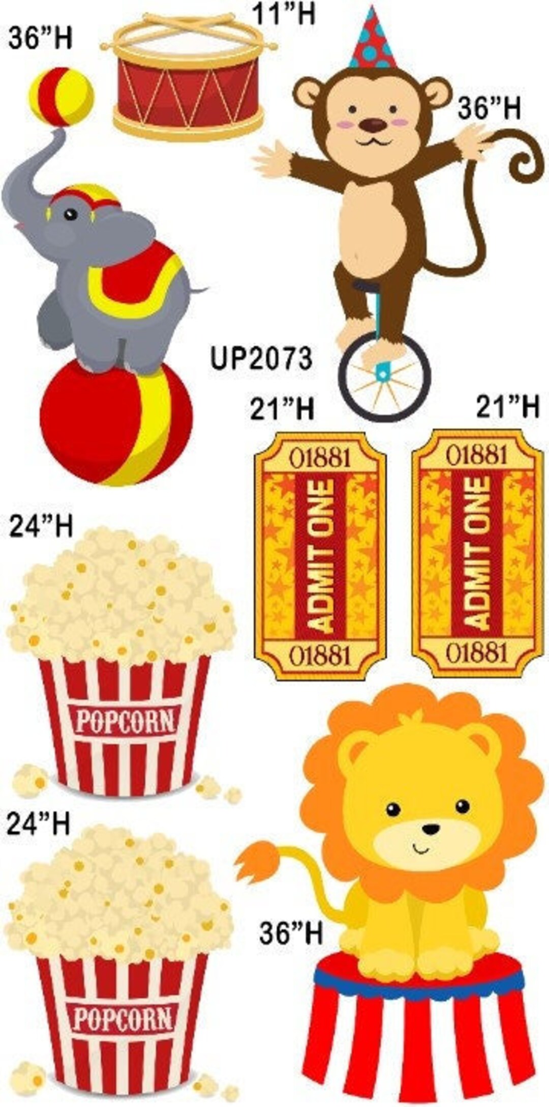 CIRCUS Party Props Decorations Backdrops Cutouts Signs Decor - Etsy