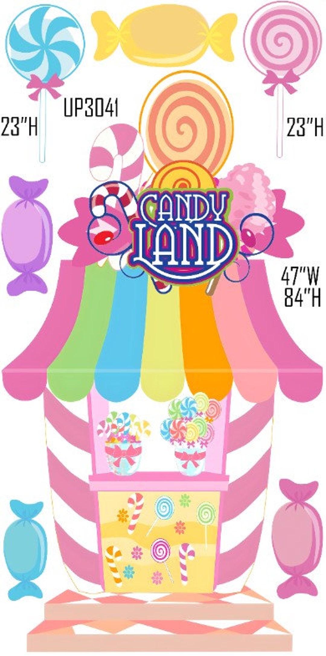 CANDYLAND SHOP Coroplast Party Props Decorations Backdrops - Etsy