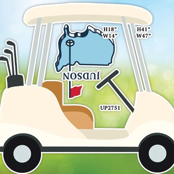 Golf Cart  Party Props decorations backdrops cutouts signs table centerpieces Yard cards (No stakes or stands included)