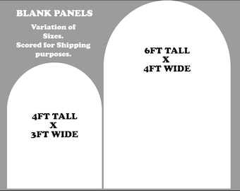 Blank Panels. Coroplast Cutouts. Party Props. Backgrounds. Backdrops. DIY. Scored for Shipping Purposes. Stands or Stakes Not Included.