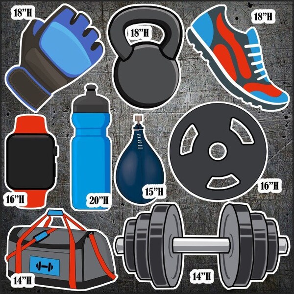 Fitness Themed Photo Booth Props Etsy