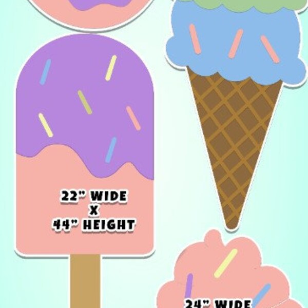 Ice Cream Cutout - Etsy