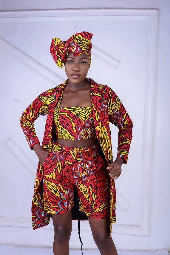 African print sale shorts plus size
