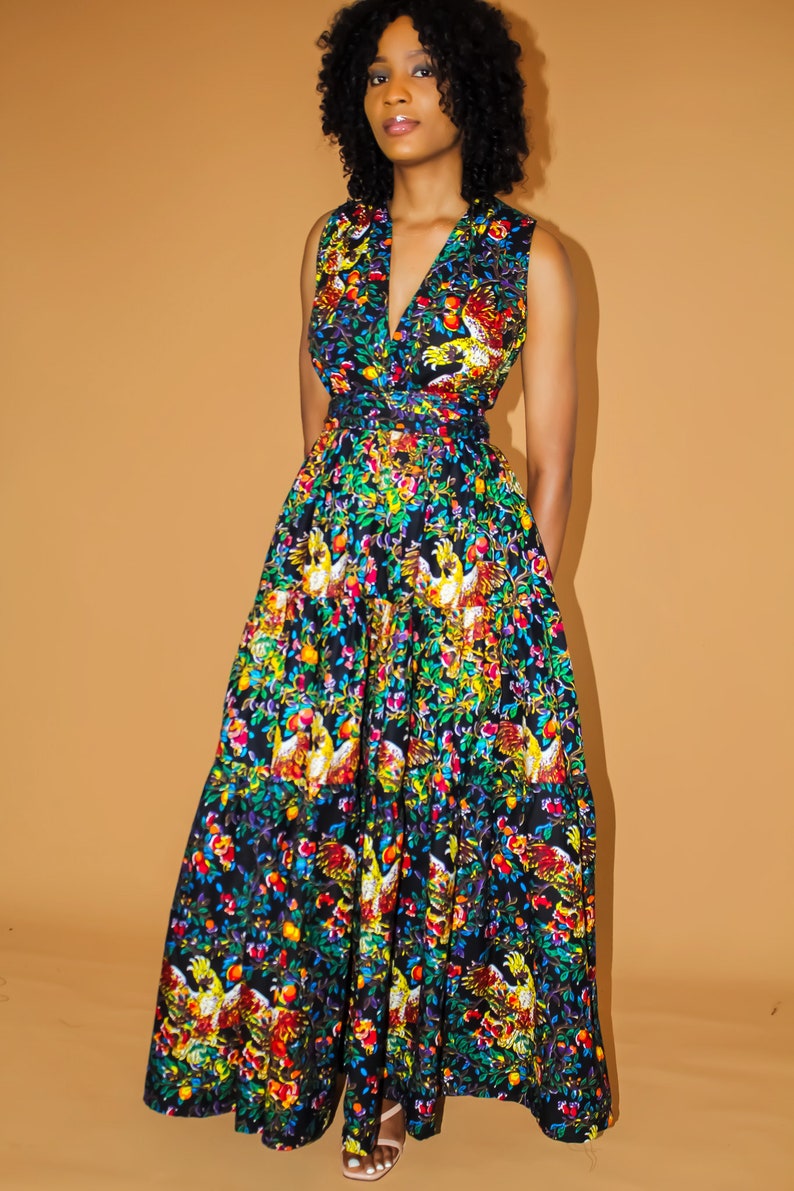 Fei Fei African Print Maxi Infinity Dress, Ankara Infinity Dress ...