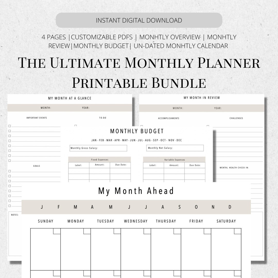 Download Monthly Planner Pdf