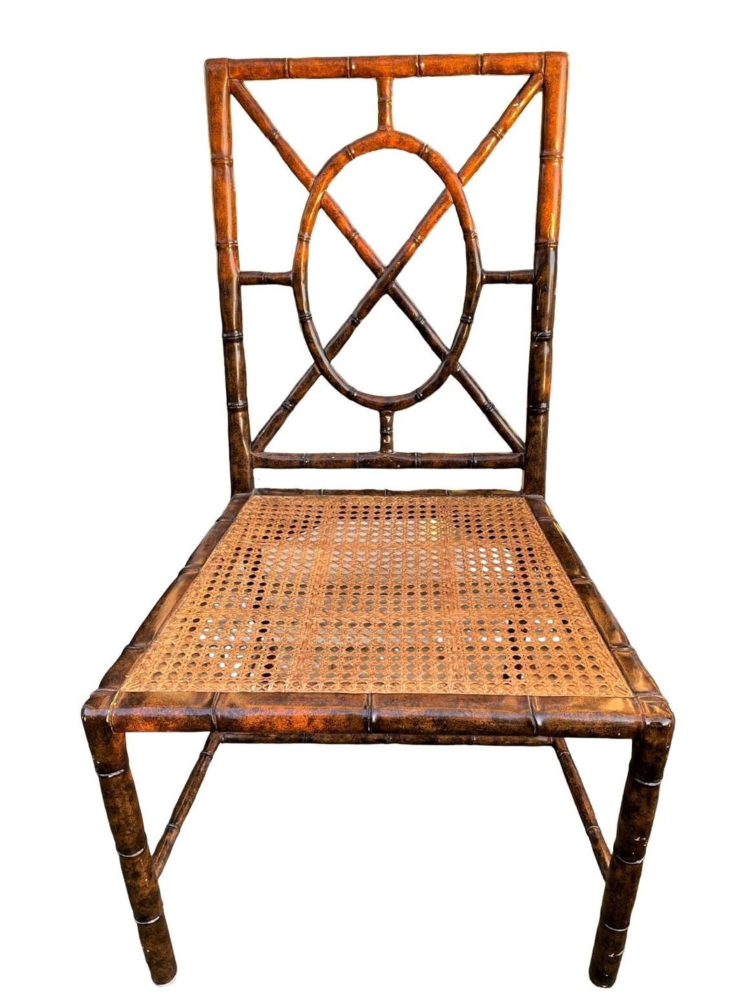Faux Bamboo Cane Chair Williams Sonoma Home by Hickory Chair Etsy