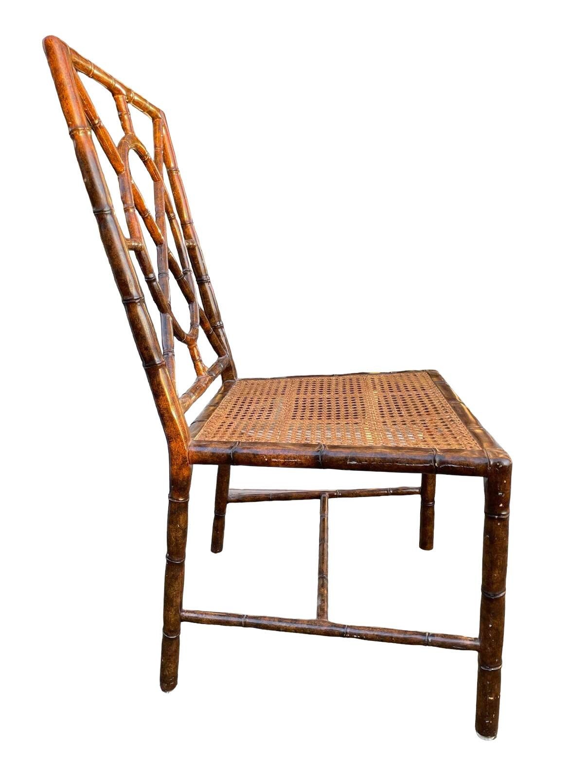 Faux Bamboo Cane Chair Williams Sonoma Home by Hickory Chair Etsy