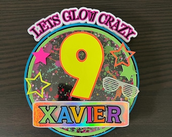Glow in the dark / LED lights / neon caketopper | cupcake topper | set of 6 boxes