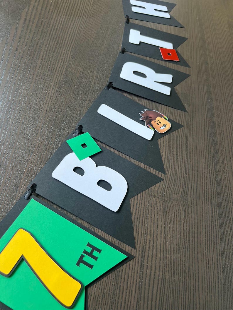 roblox party favor box | set of 5 | party decorations | cake topper image 9