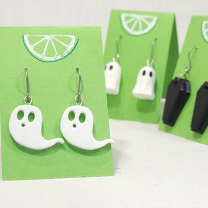 Unique 2D Ghost Earrings