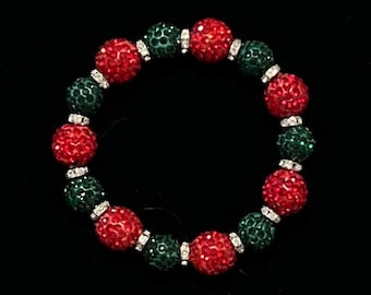 Beaded Christmas Stretch Bracelet