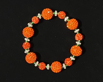Shimmering Fall Pumpkin Bracelets