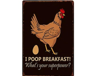 "Fresh Eggs" Rustic Farmhouse Metal Tin Sign - 8x11 Inch Wall Art For Kitchen, Coop, Or Cabin (Style A720) 3 thumbnail image