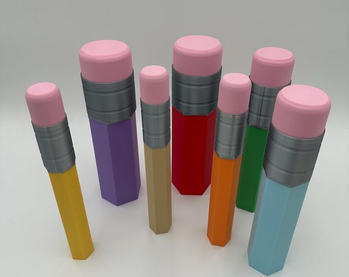 Pencil Holder with Screw Top – Fun #2 Pencil Design