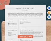 Minimalist College Resume Template: Student CV, Cover Letter (Microsoft Word, Mac Pages, Google Docs)